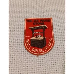 Vtg ICE Water‎ Store Patch Wall Drug Store South Dakota Travel Patch Badge